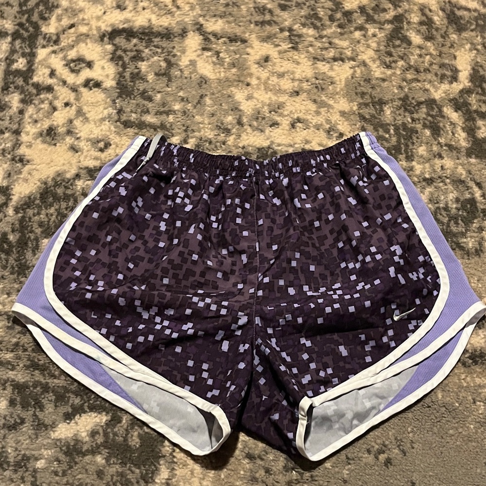 Nike Purple Geometric Women's Athletic Shorts